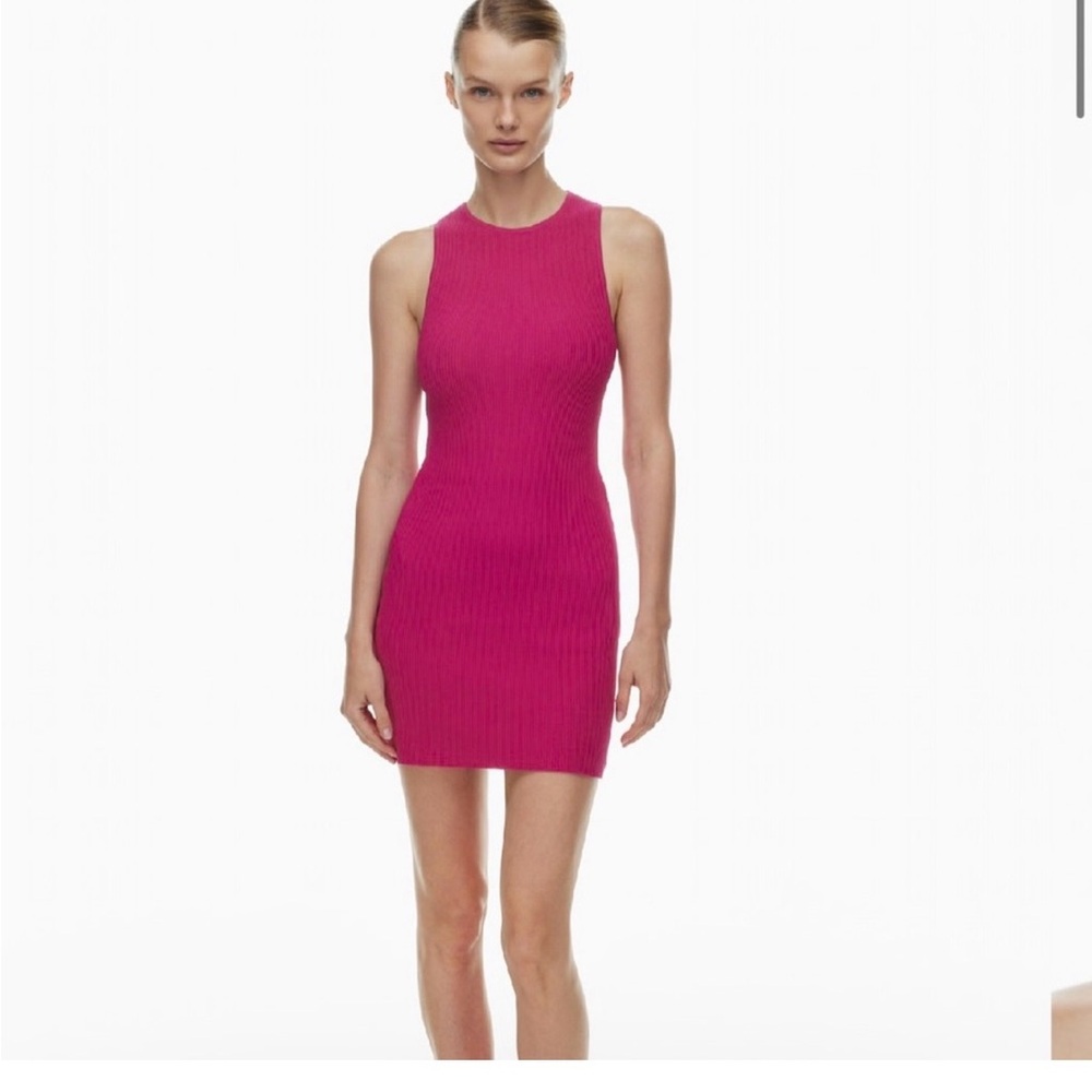Aritzia Babaton Sculpt Knit Dress- Granita Pink- size M